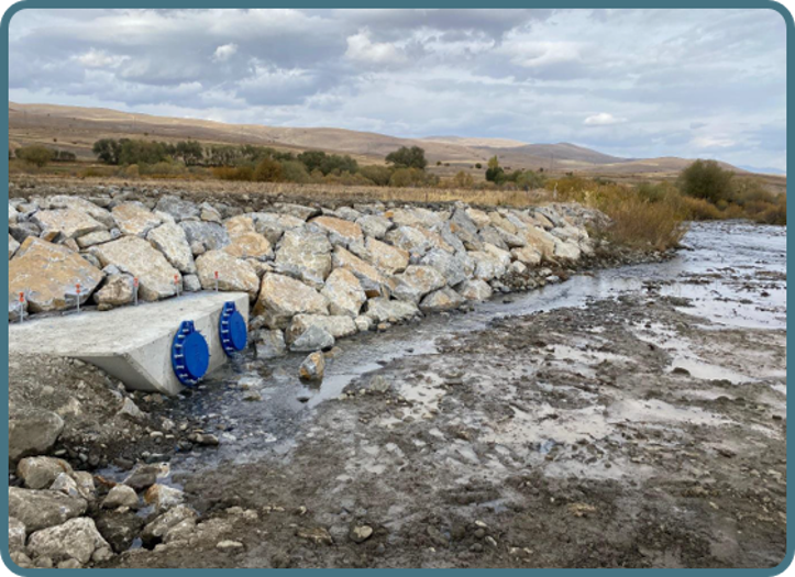 Nehir geçişi riprap ve kanal çalışmaları