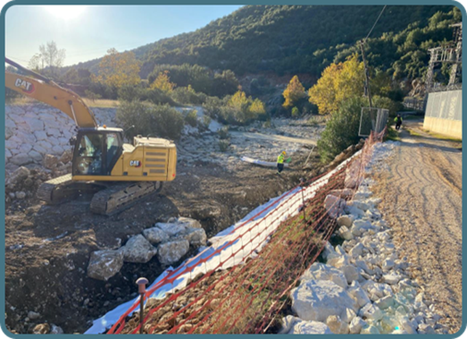 Kazı ve nehir yatağı koruma çalışmaları